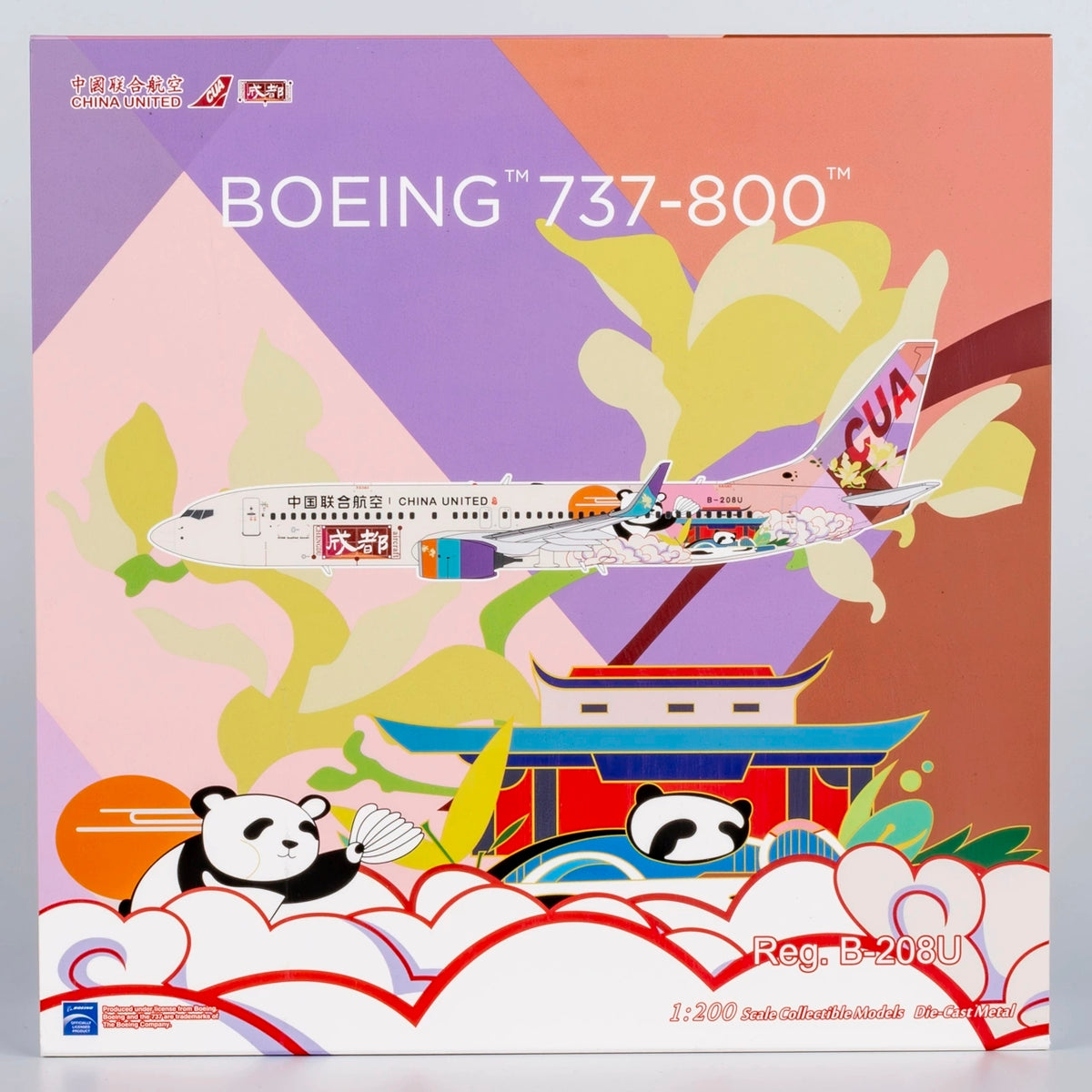 1/200 China United Airlines Boeing 737-800 B-208U NG08007