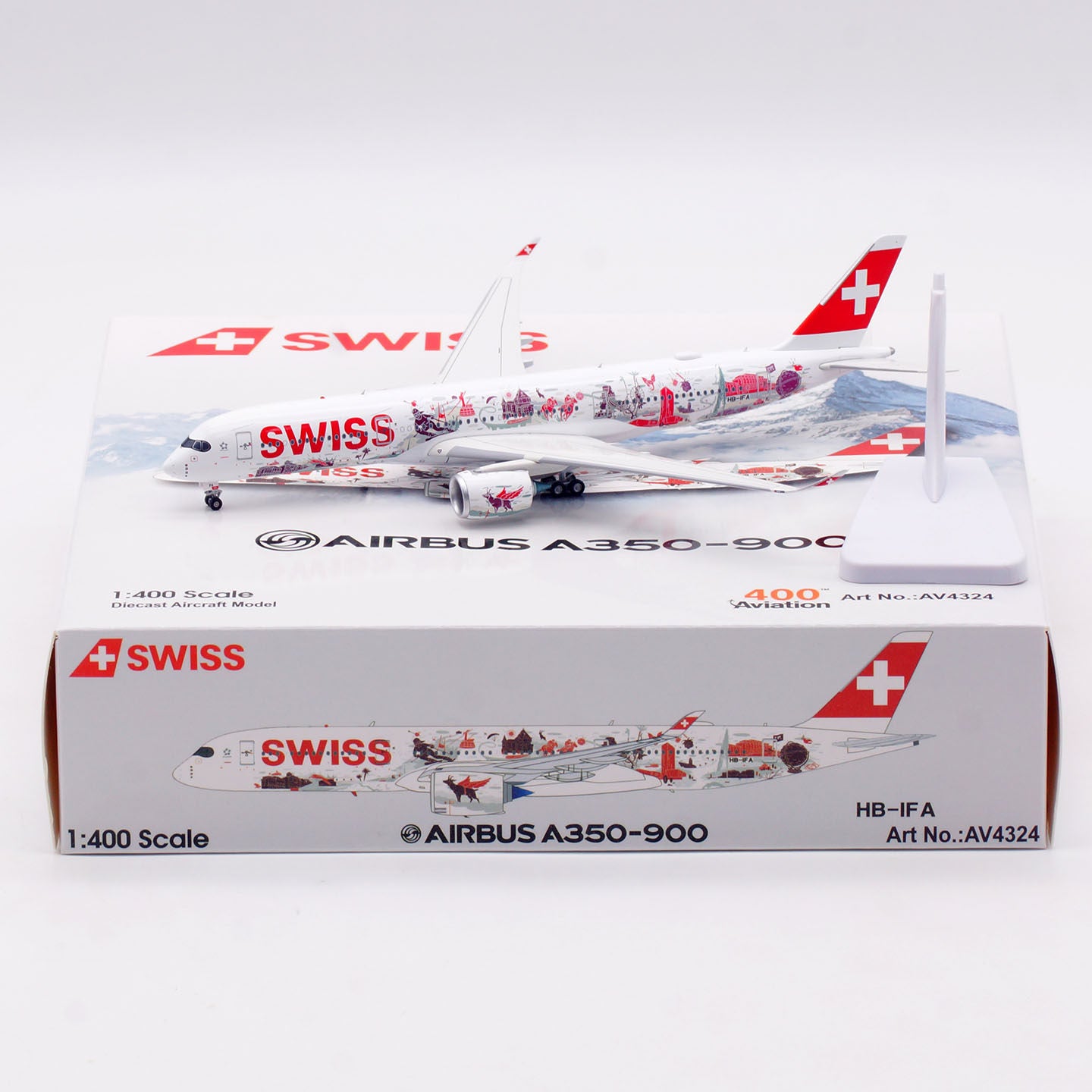 1/400 Swissair A350-900 HB-IFA AV4324 - cover