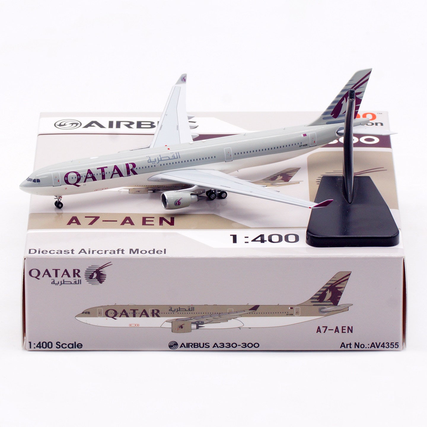 1/400 Qatar A330-300 A7-AEN AV4355 - cover