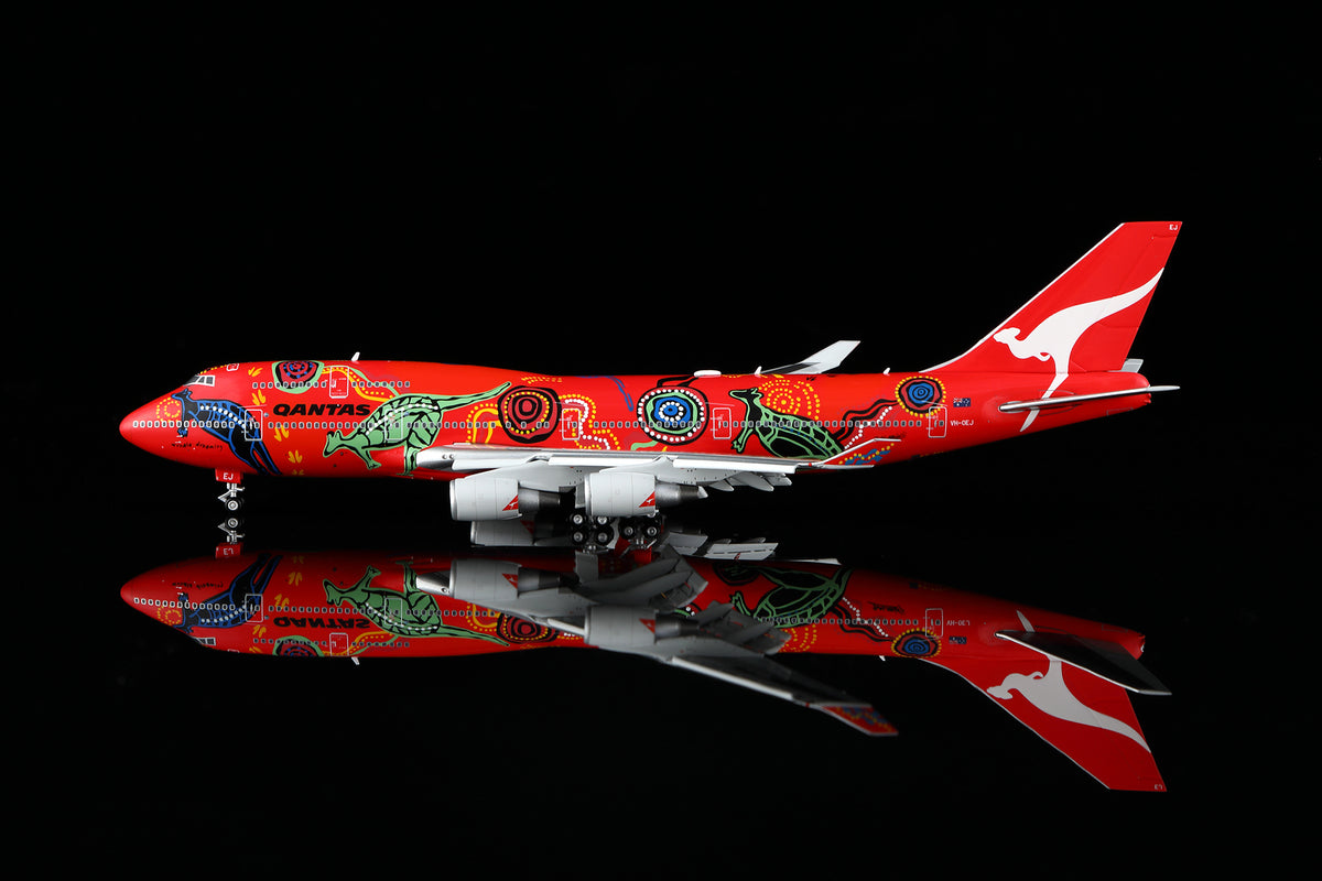 Qantas B747-400 "Wunala Dreaming" VH-OEJ B616501F Flaps Down