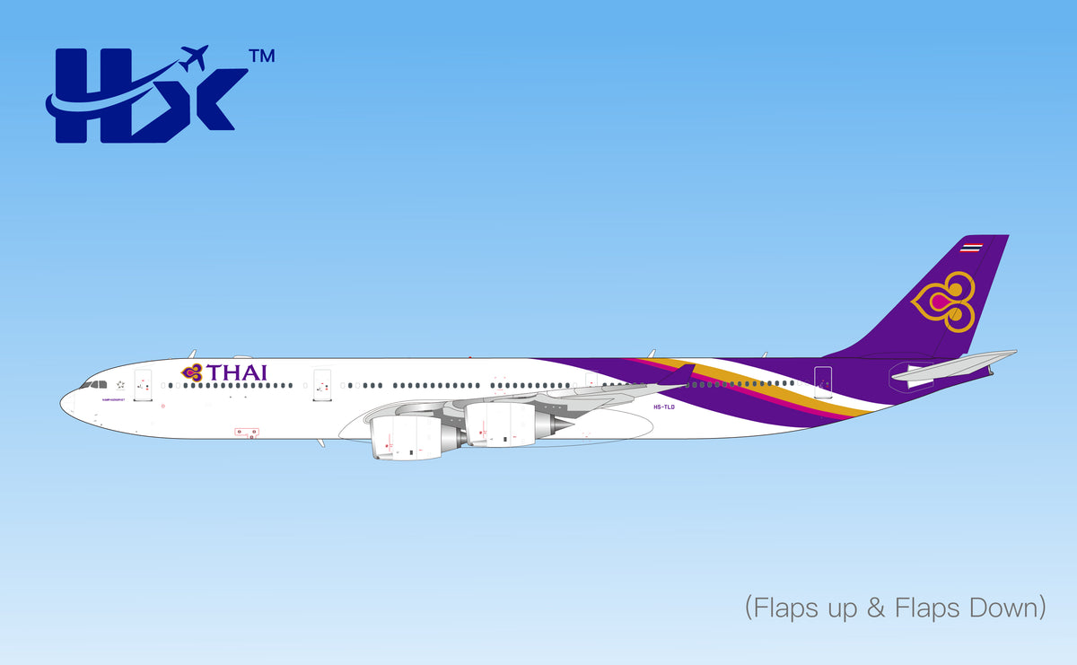1/400 Thai Airways Airbus A340-500 HS-TLD A530109F Flaps Down - pre-order image
