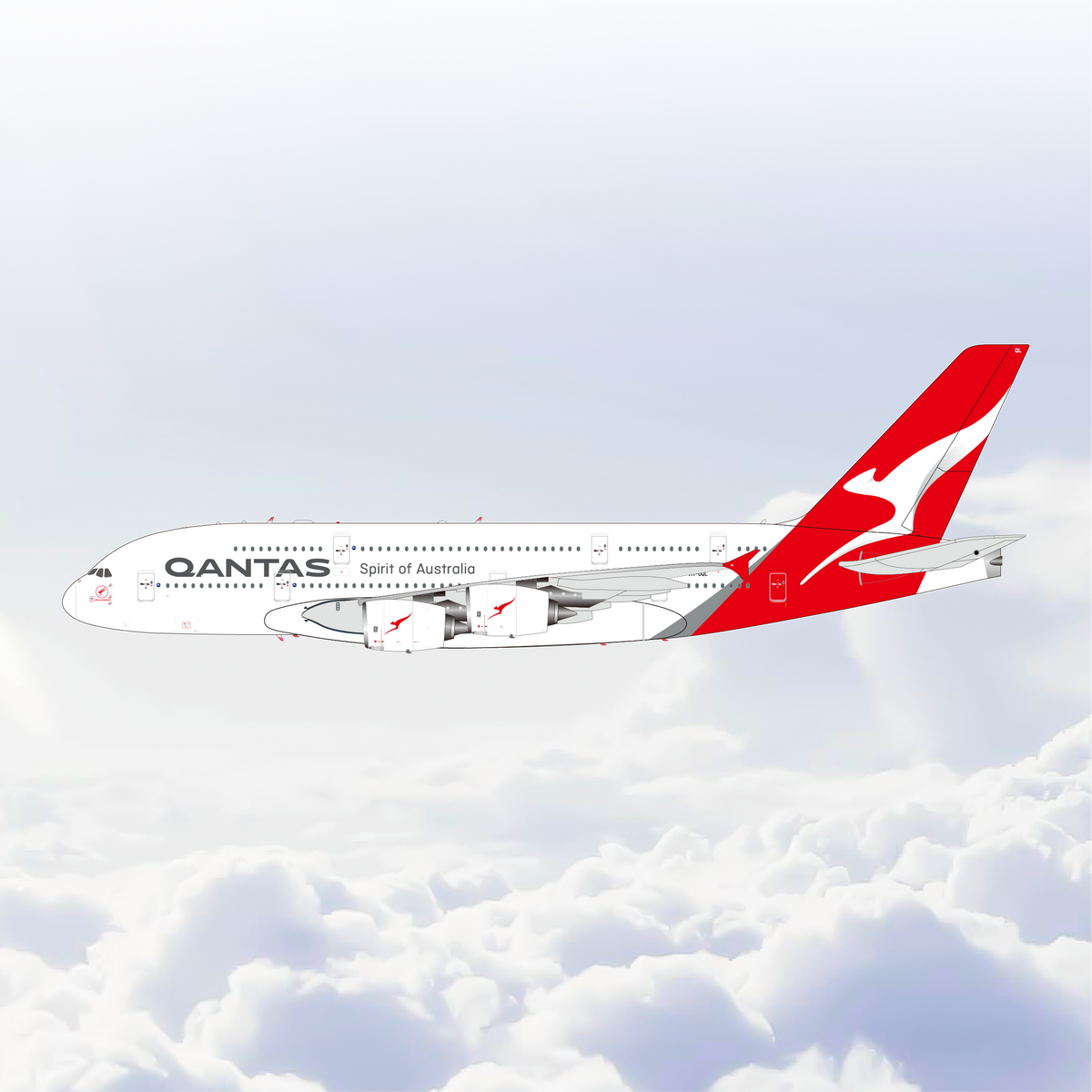 1/200 Qantas Airbus A380-800 VH-OQL L2260