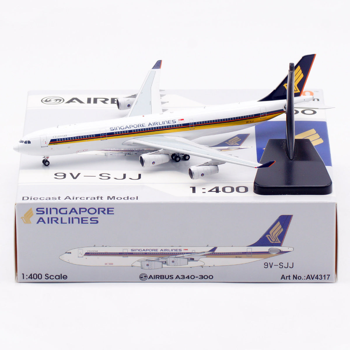 1/400 Singapore Airlines A340-300 9V-SJJ AV4317 - cover
