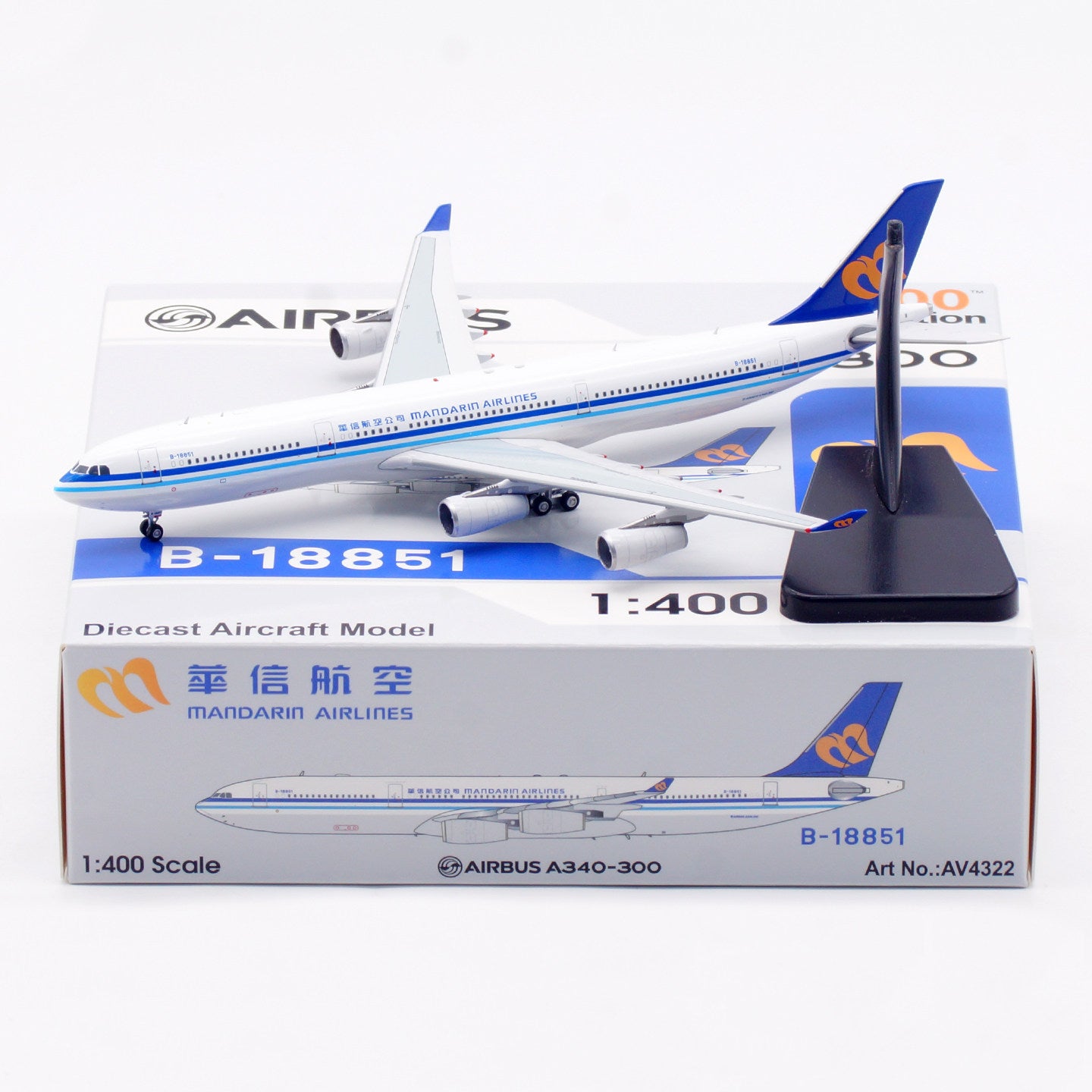 1/400 Mandarin Airlines A340-300 B-18851 AV4322 - cover