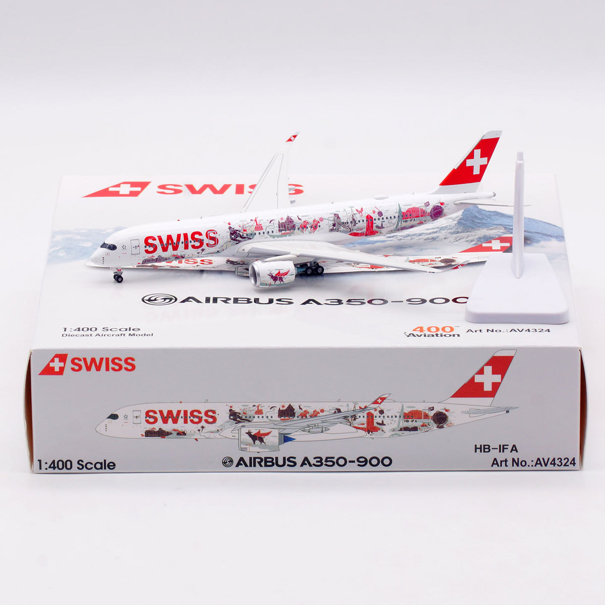 1/400 Swissair A350-900 HB-IFA AV4324 - cover