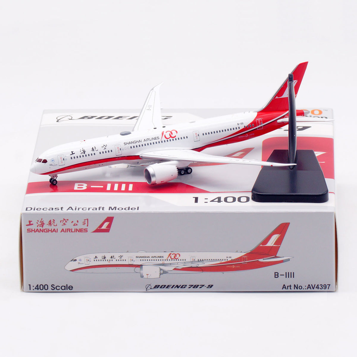1/400 Shanghai Airlines B787-9 B-1111 AV4397 - cover
