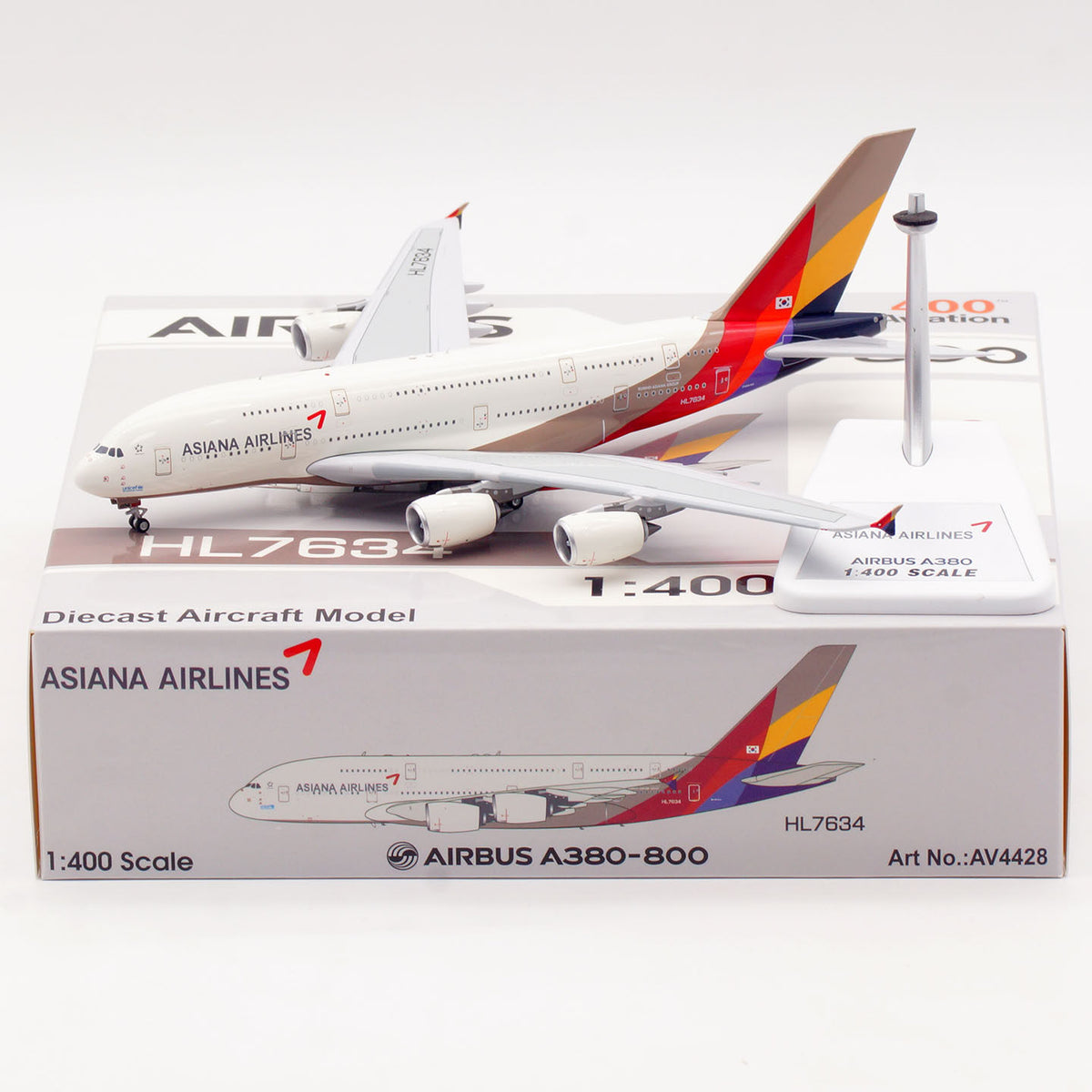 1/400 Asiana Airlines A380 HL7634 AV4428 - cover