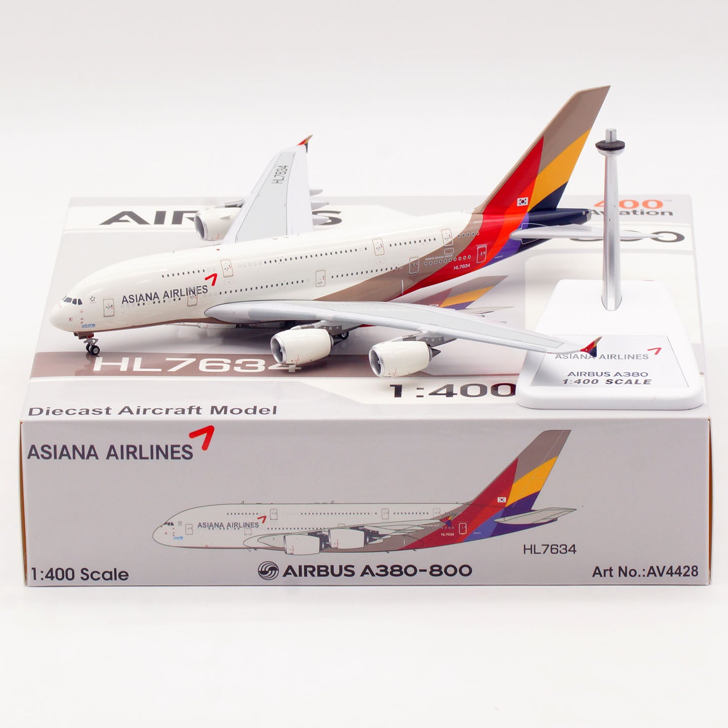 1/400 Asiana Airlines A380 HL7634 AV4428 - cover