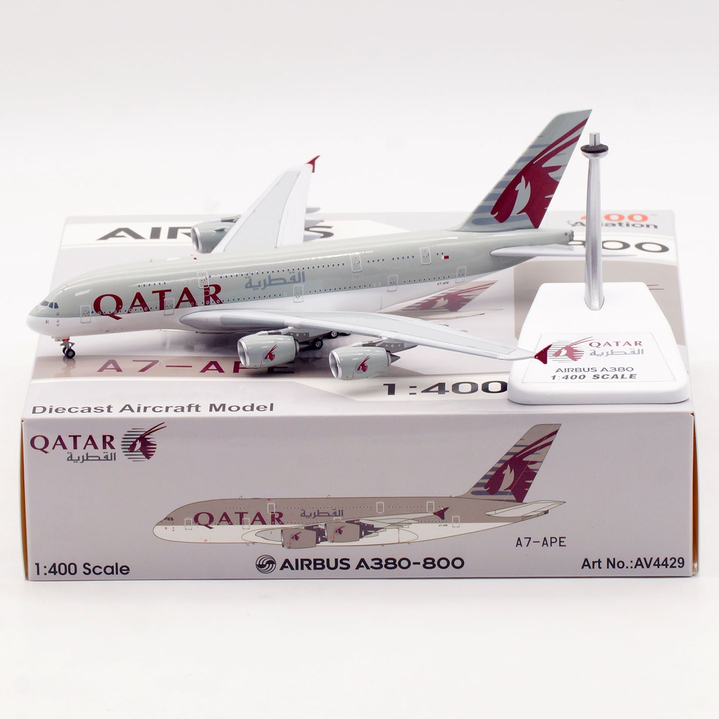 1/400 Qatar A380 A7-APE AV4429 - cover