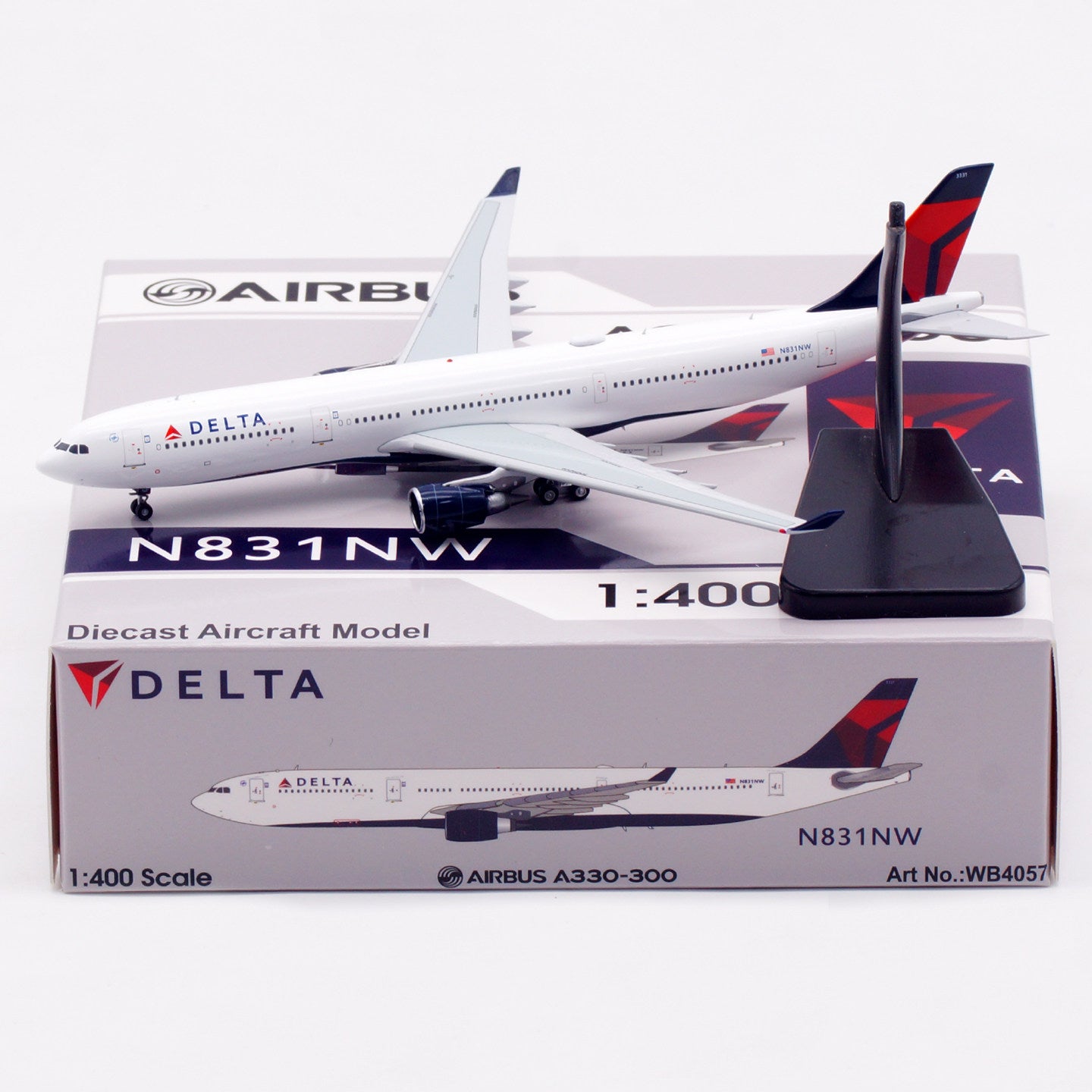 1/400 Delta Air Lines A330-300 N831NW WB4057 - cover