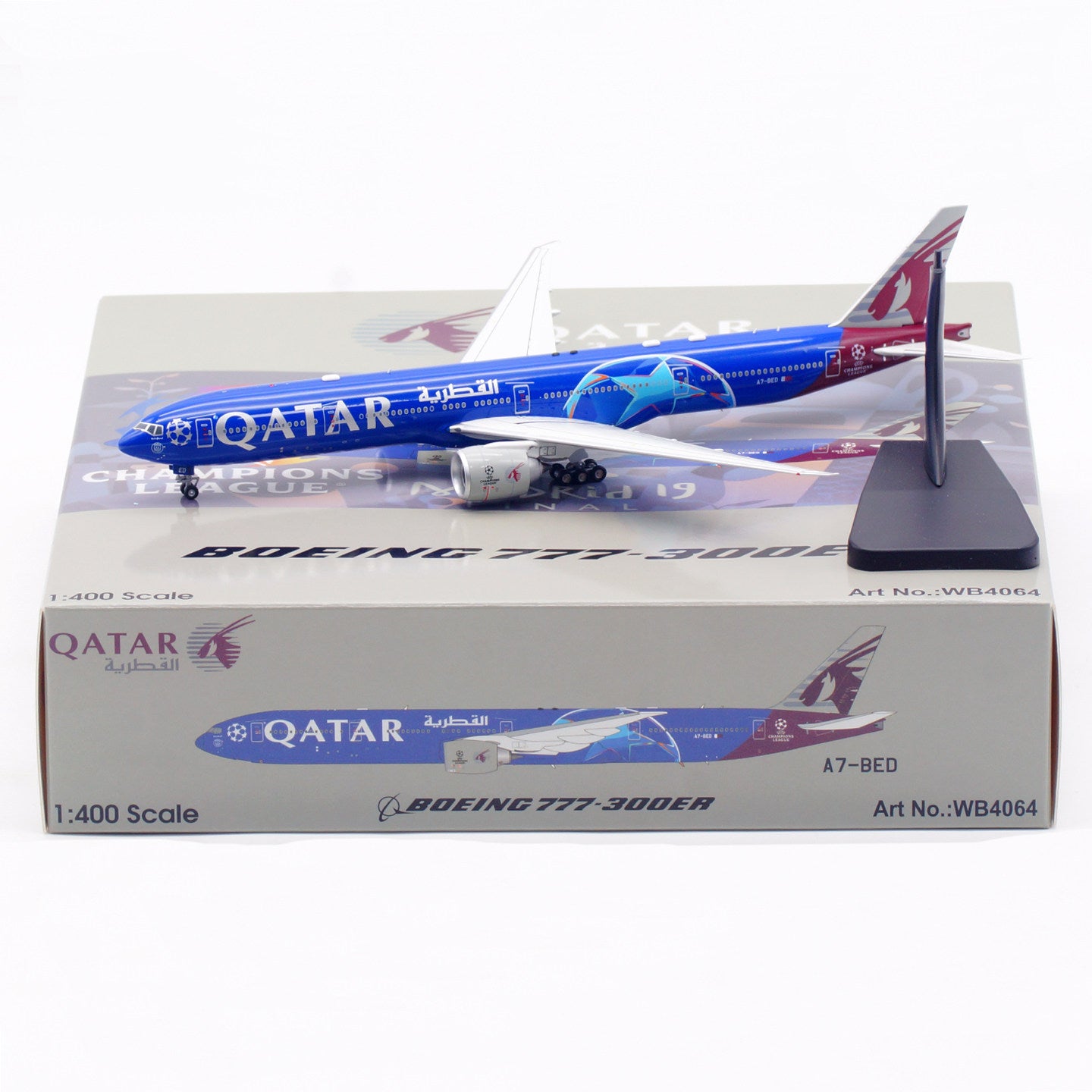 1/400 Qatar B777-300ER A7-BED WB4064 - cover