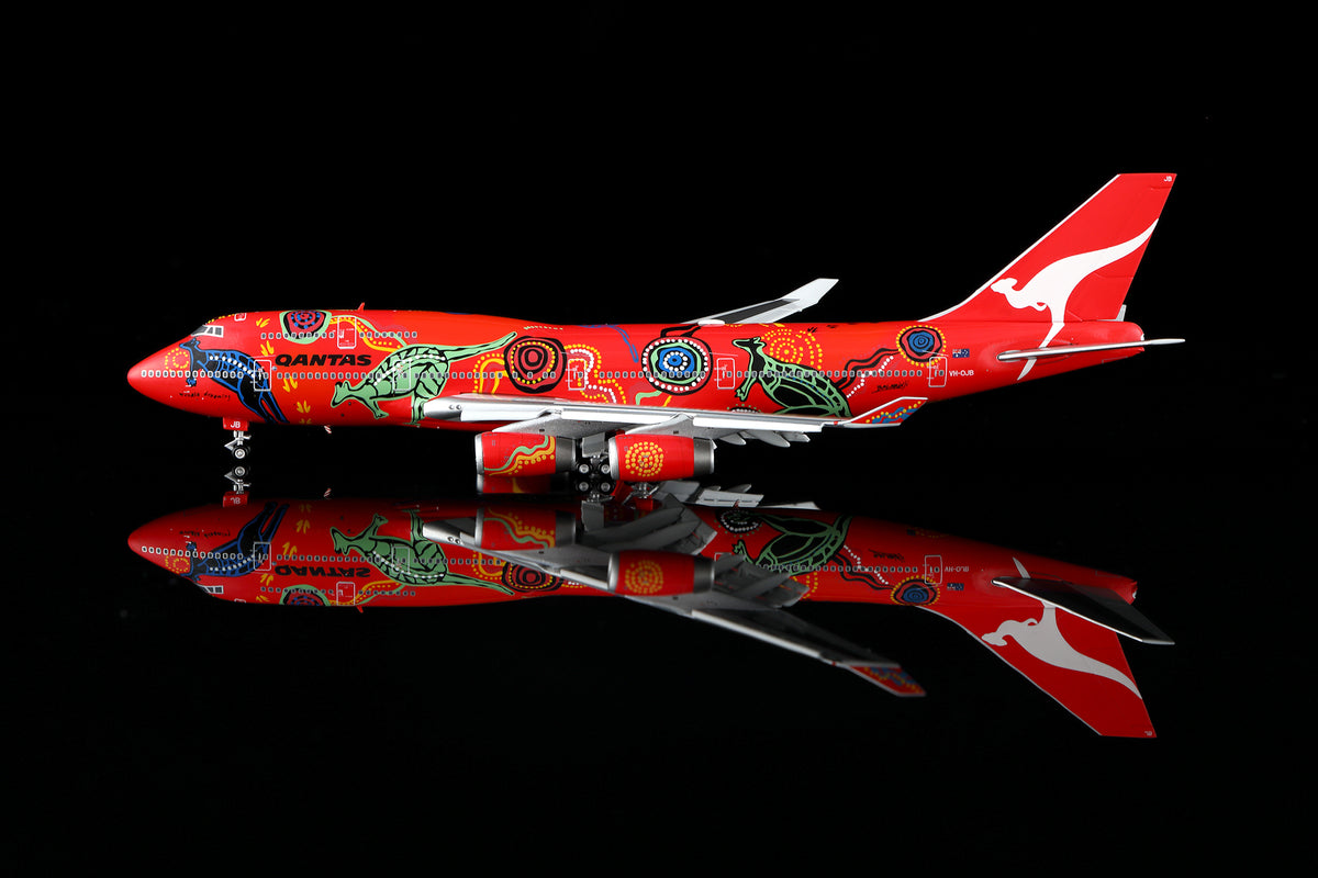 Qantas B747-400 "Wunala Dreaming" VH-OJB B616502F Flaps Down