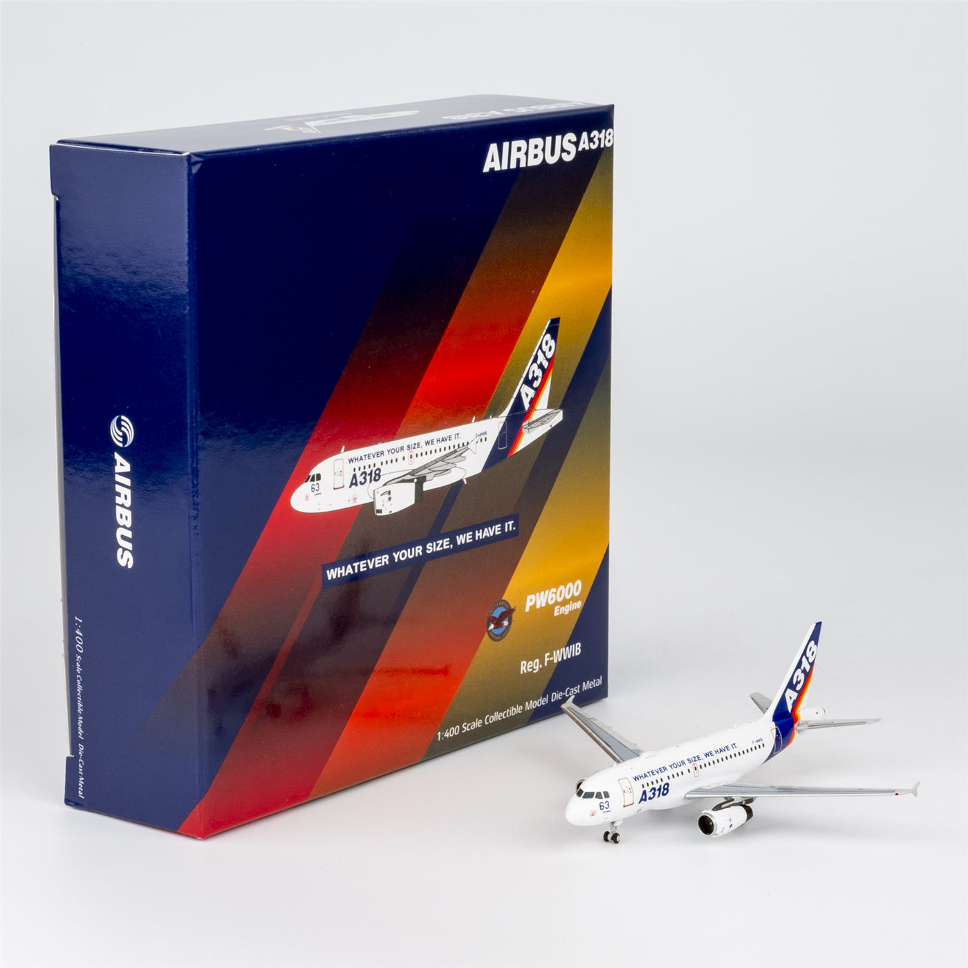 Airbus Industrie Airbus A318-100 "What Ever Your Size, We Have It" F-WWIB — cover