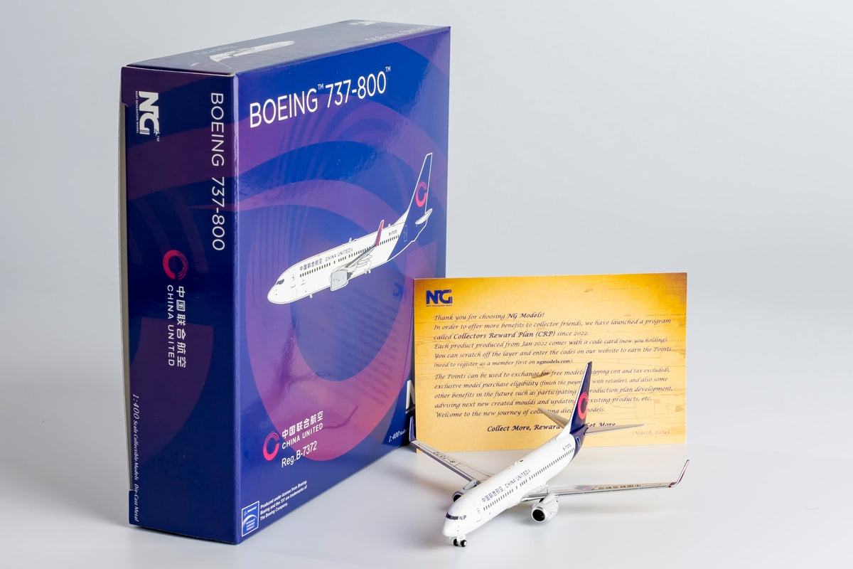 1/400 China United Airlines Boeing 737-800 B-7372 NG58226