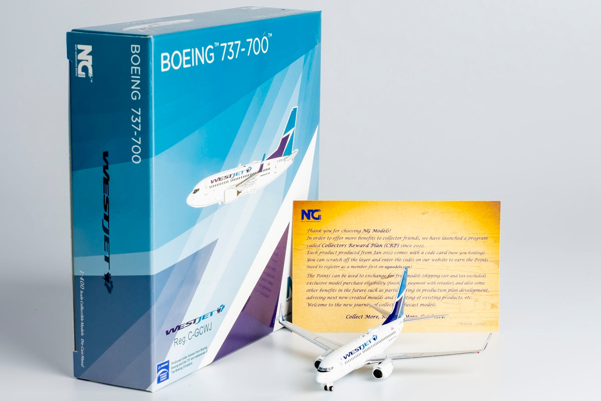1/400 WestJet Airlines Boeing 737-700 C-GCWJ NG77038