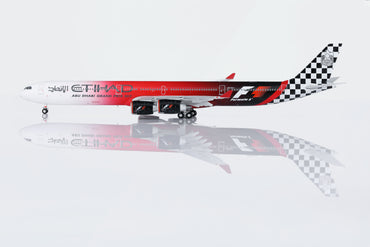 1/400 Etihad Airways A340-642 A6-EHJ "Abu Dhabi GP 2017" HY346098F Flaps Down