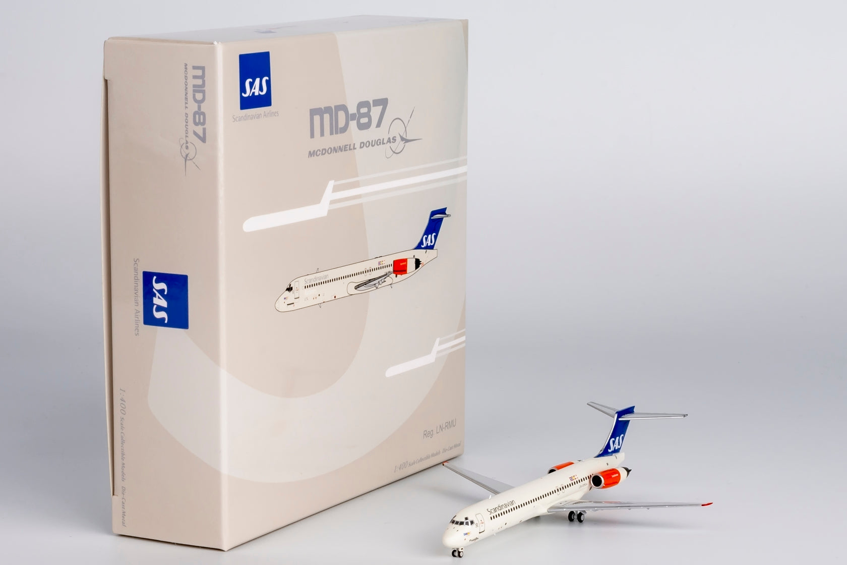1/400 SAS Scandinavian Airlines MD-87 LN-RMU "Grim Viking" NG84002 - cover