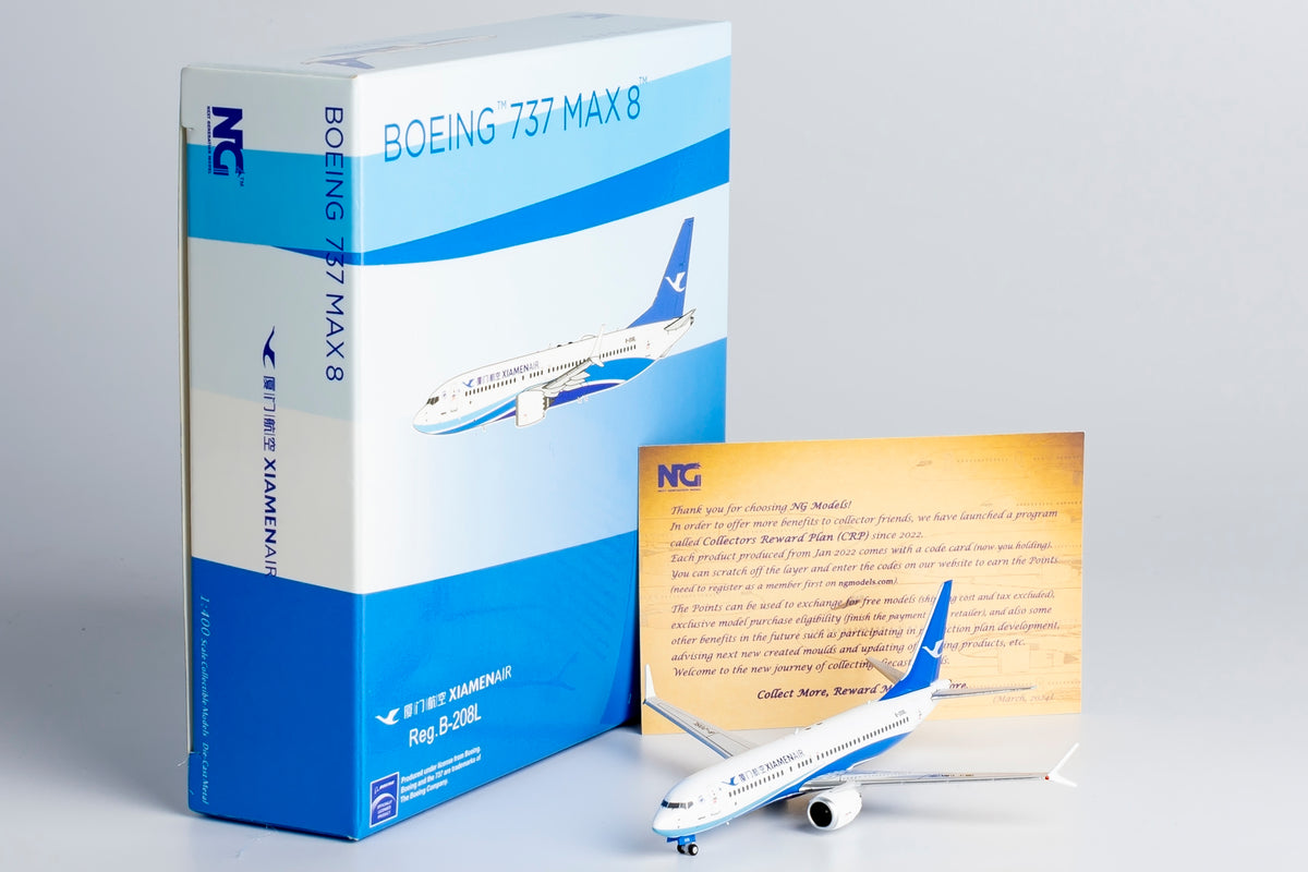 1/400 Xiamen Air Boeing 737 MAX8 B-208L NG88029