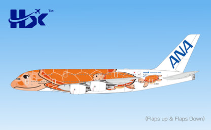 1/400 ANA A380 "Flying Honu-Lani（Orange Turtle） JA383A A582303F Flaps Down - pre-order image