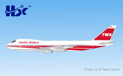 1/400 Trans World Airlines B747-100N93107 B551704PF Flaps Down