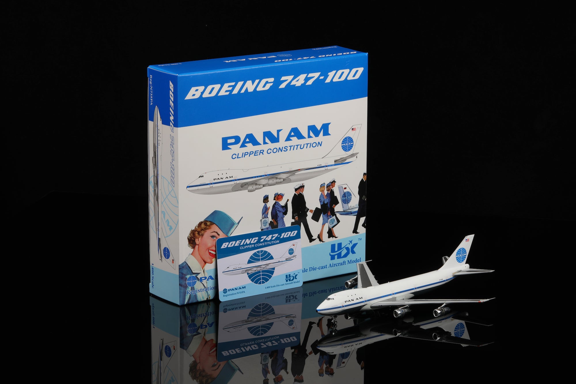 1/400 Pan Am B747-100 "Clipper Constitution" N735PA B551402P - cover