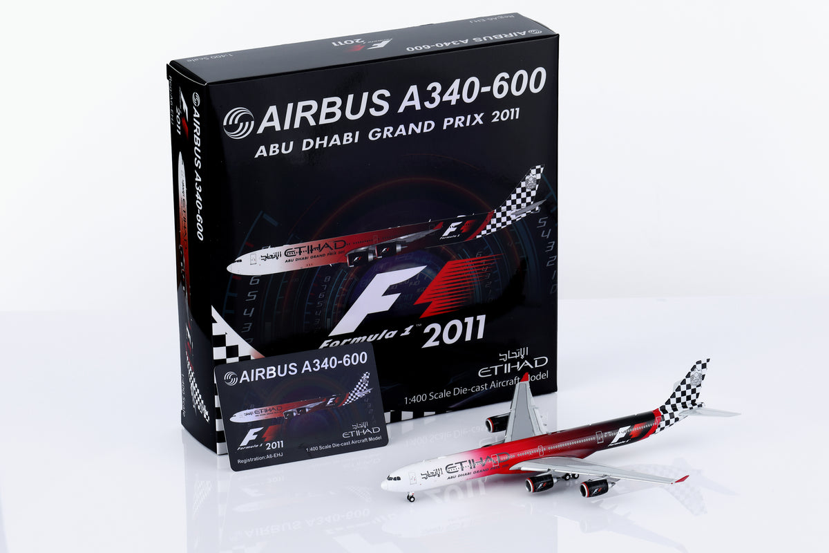 1/400 Etihad Airways A340-642 A6-EHJ "Abu Dhabi GP 2011" HY346095F Flaps Down - cover
