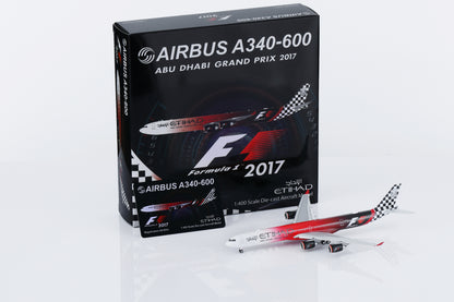 1/400 Etihad Airways A340-642 A6-EHJ "Abu Dhabi GP 2017" HY346098F Flaps Down - cover