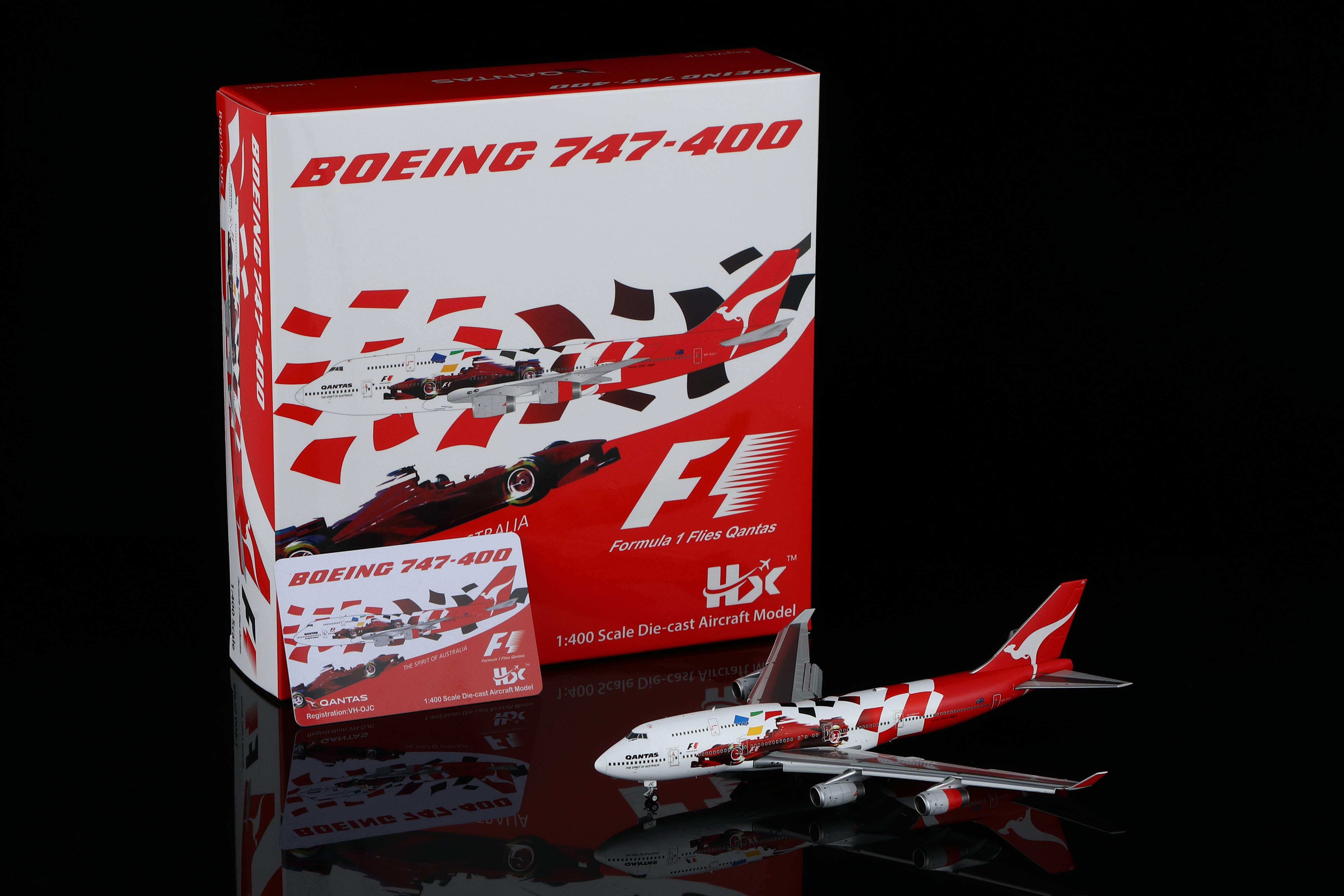 1/400 Qantas Boeing 747-400 VH-OJC "2000 Australian Grand Prix" B616503F Flaps Down - cover