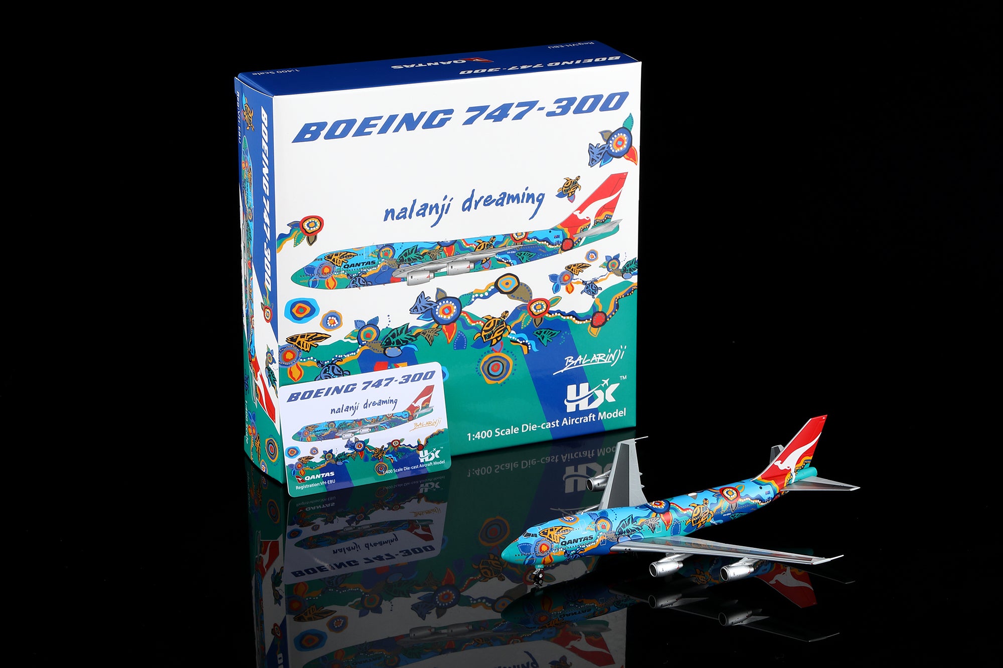 Qantas B747-300 "Nalanji Dreanming" VH-EBU B606501 - cover