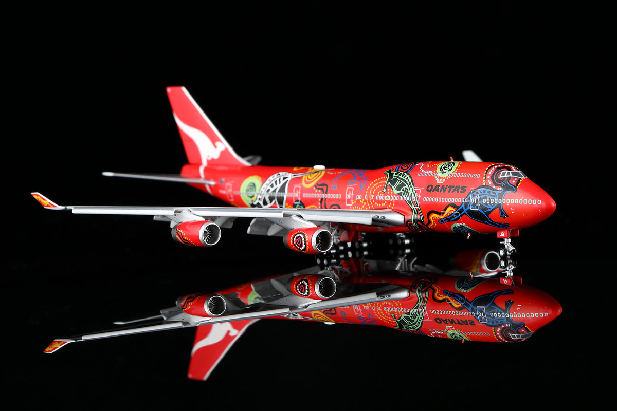 Qantas B747-400 "Wunala Dreaming" VH-OJB B616502F Flaps Down