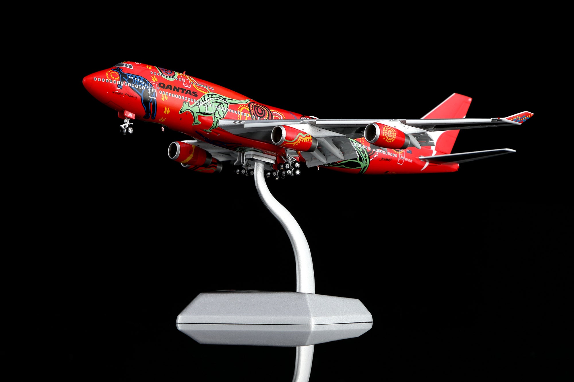 Qantas B747-400 "Wunala Dreaming" VH-OJB B616502F Flaps Down - cover