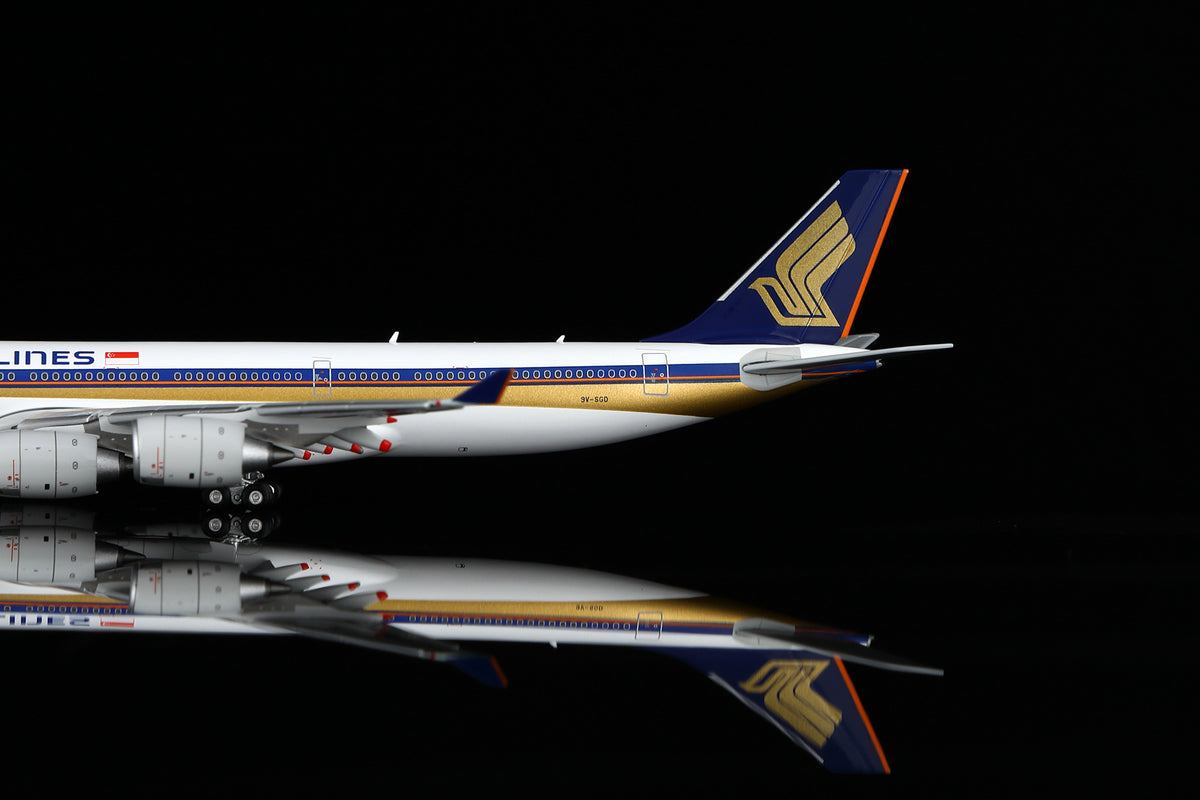 Singapore Airlines Airbus A340-500 9V-SGD A530104F Flaps Down