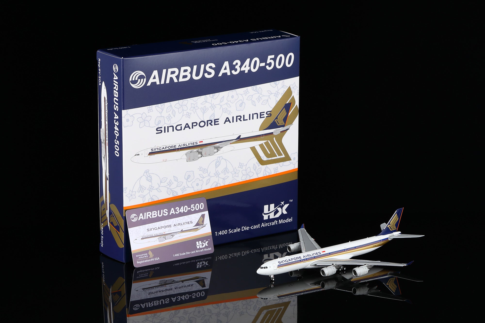 Singapore Airlines Airbus A340-5009V-SGA A530101F Flaps Down - cover