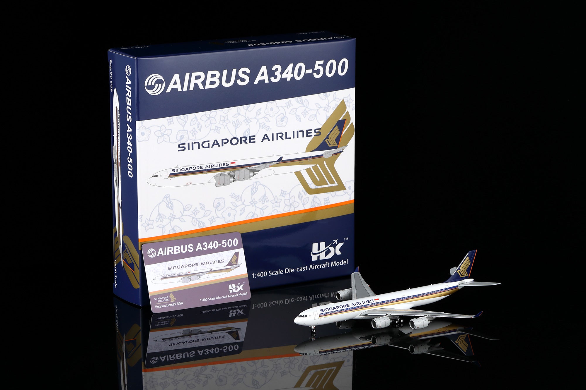 Singapore Airlines Airbus A340-500 9V-SGB A530102F Flaps Down - cover