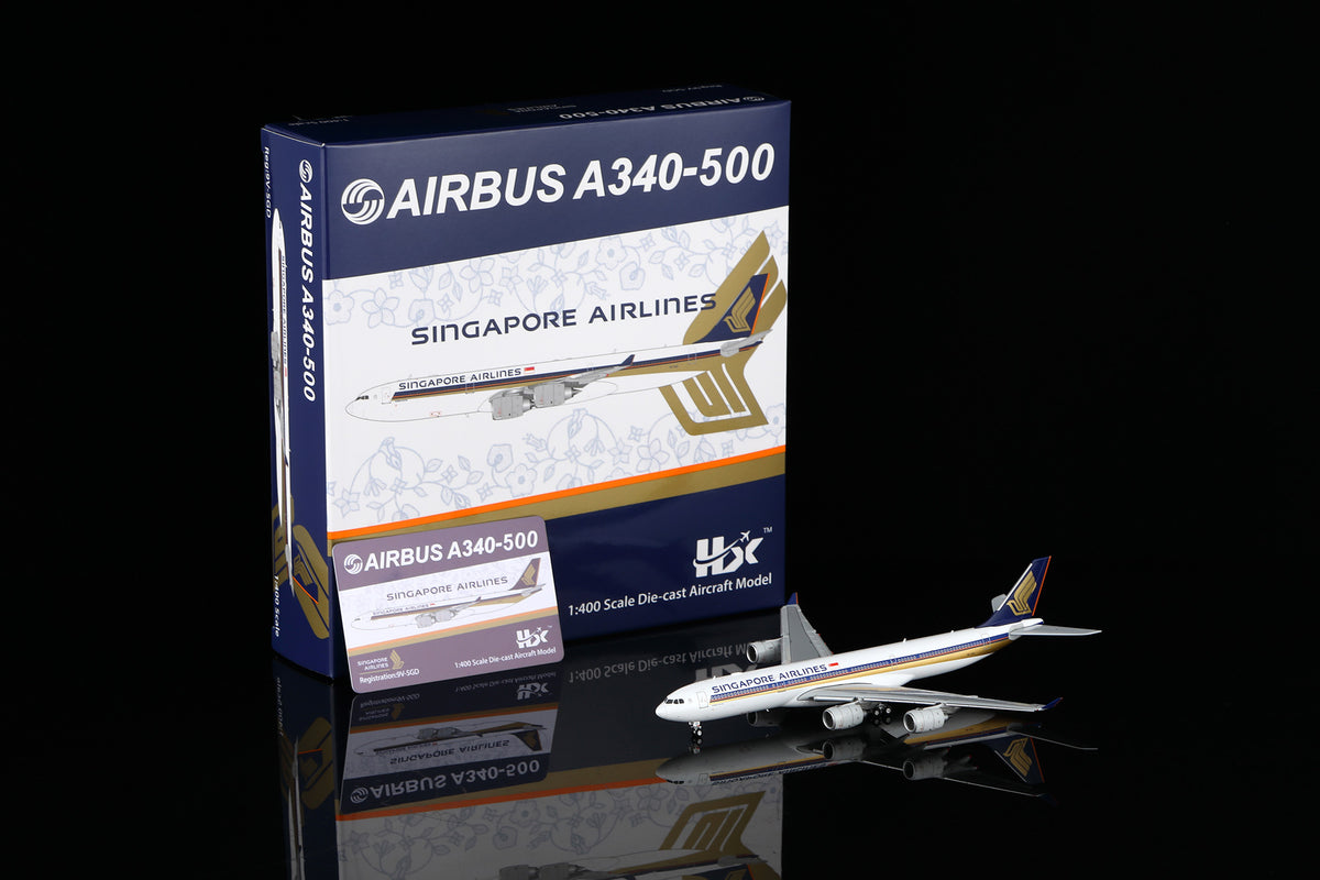 Singapore Airlines Airbus A340-500 9V-SGD A530104F Flaps Down - cover