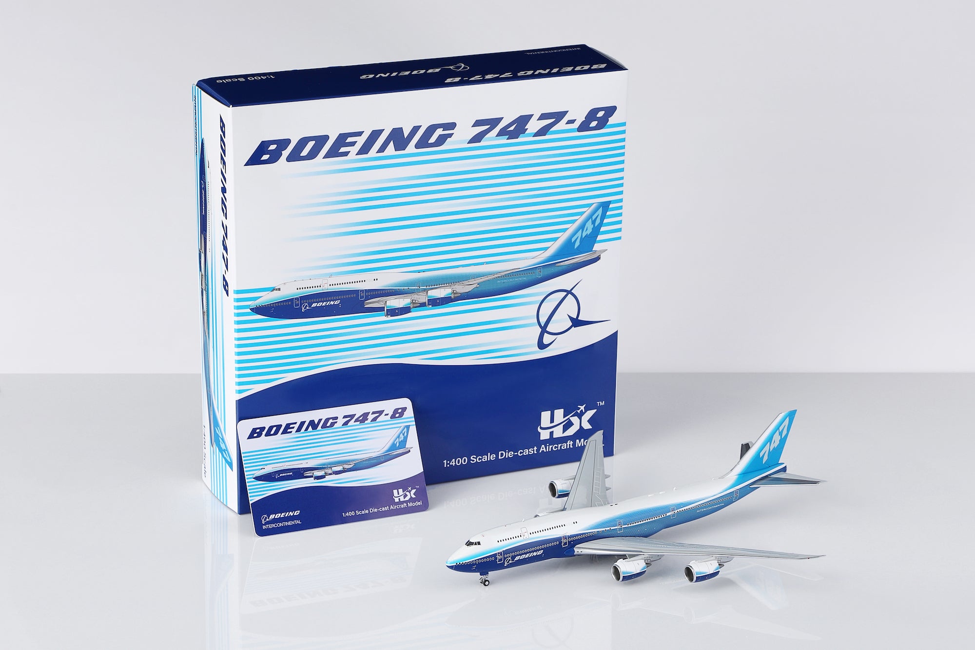 1/400 Boeing Company B747-8 Blue "House livery" B631001F Flaps Down - borrowed standard version image