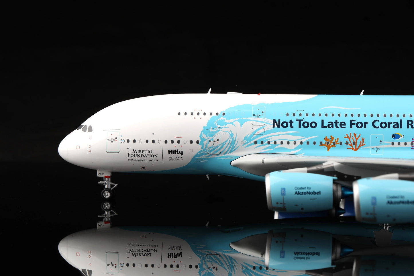 Hi Fly Airbus A380 9H-MIP "Save the cora reefs Livery"