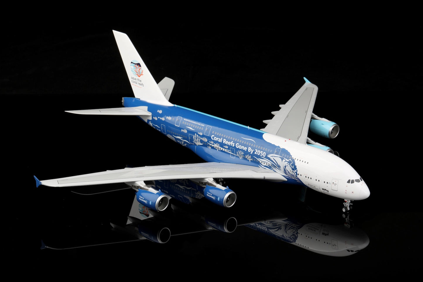 Hi Fly Airbus A380 9H-MIP "Save the cora reefs Livery"