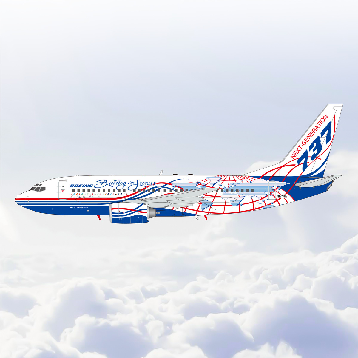 1/200 Boeing Company Boeing 737-700 "Building on Success" N1791B L2142
