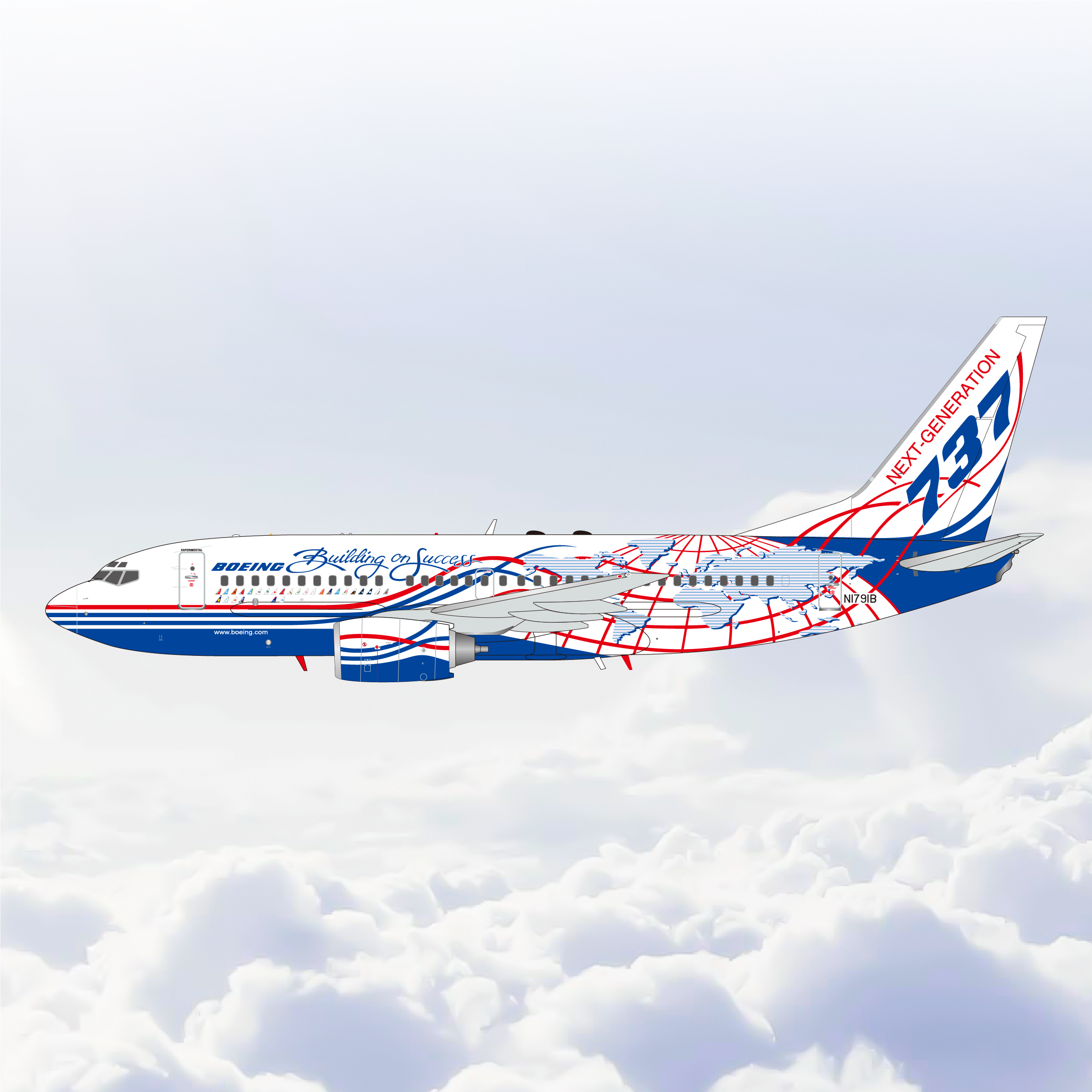 1/200 Boeing Company Boeing 737-700 "Building on Success" N1791B L2142