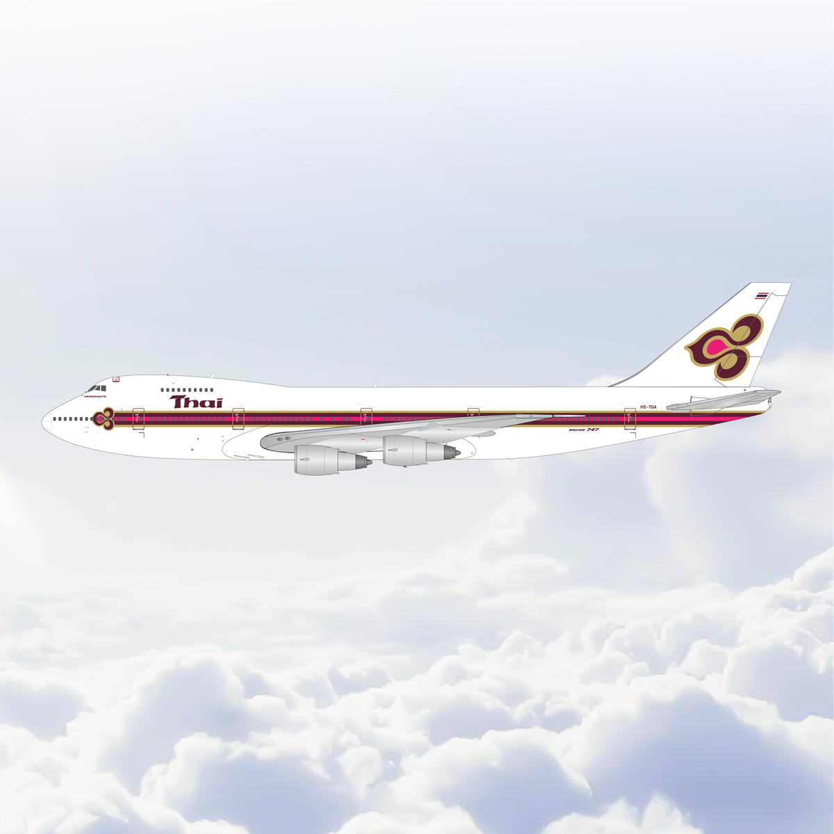 1/200 Thai Airways Boeing 747-200 HS-TGA L2251