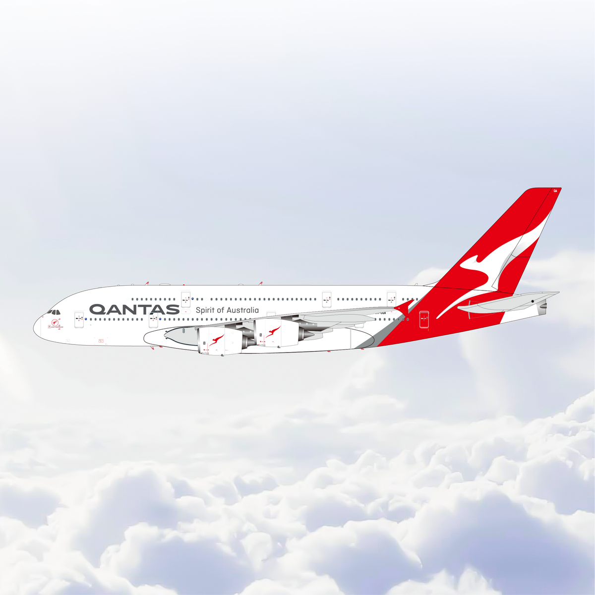 1/200 Qantas Airbus A380-800 VH-OQA L2259