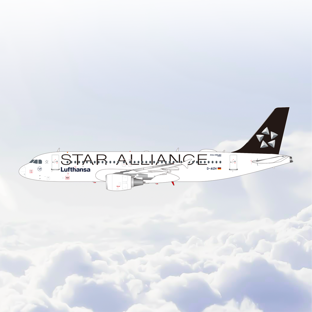 1/200 Lufthansa Airbus A320-200 "Star Alliance" D-AIZH L2323