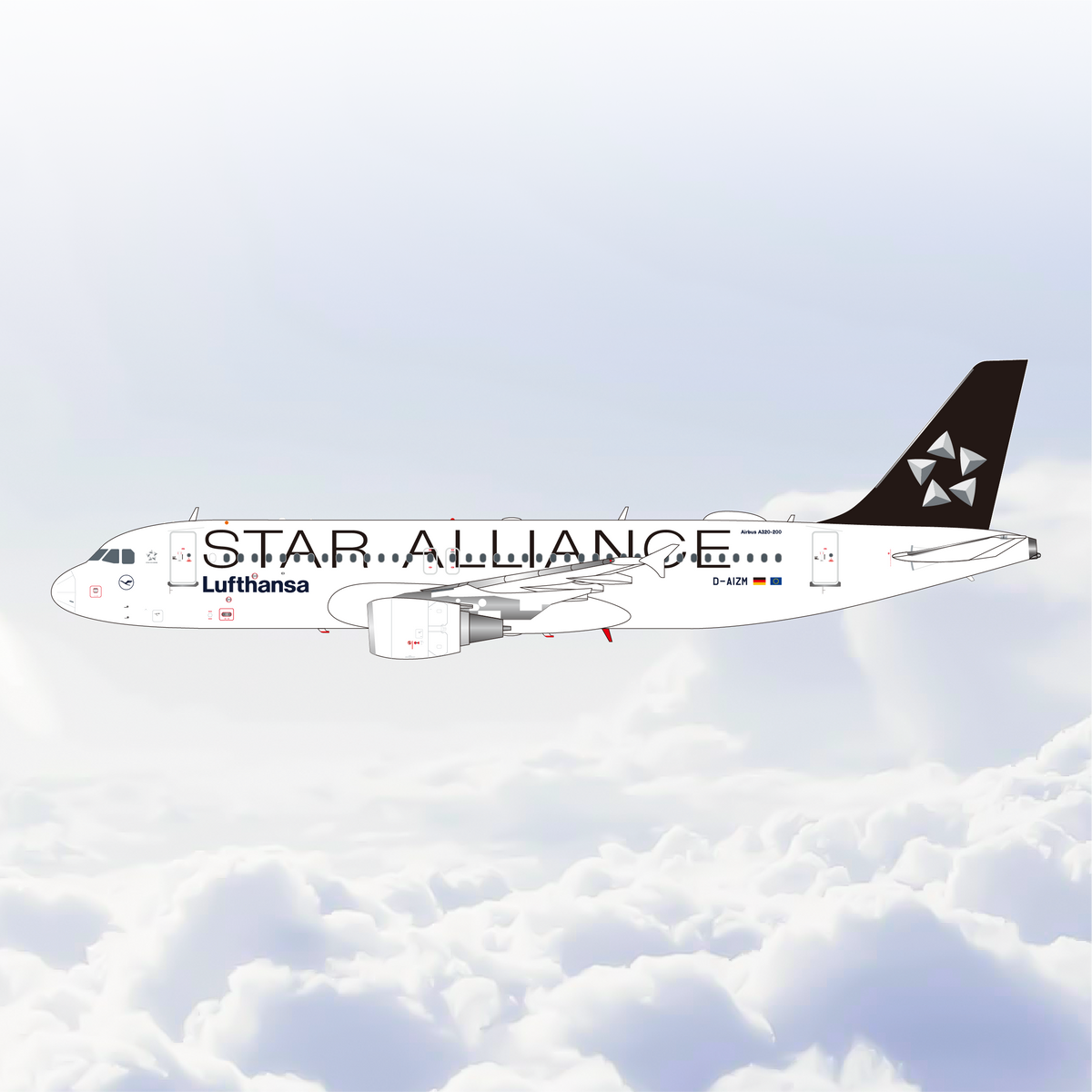 1/200 Lufthansa Airbus A320-200 "Star Alliance" D-AIZM L2325