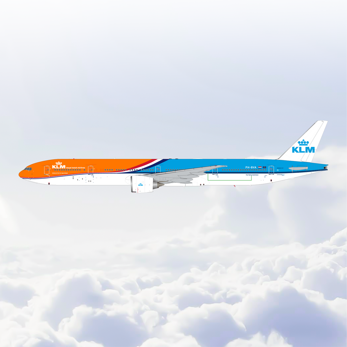 1/200 KLM Boeing 777-300ER "Orange Pride" PH-BVA L2452